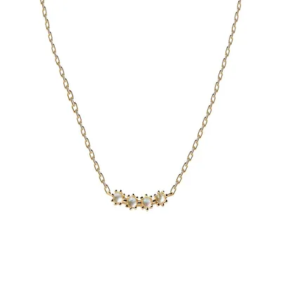 Motion 18K Goldplated Sterling Silver & Doublet Blue Tide Necklace