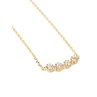 Motion White Tide 18K Goldplated Sterling Silver & Cubic Zirconia Necklace