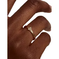 Super Future 18K Goldplated Sterling Silver & Crystal Ring