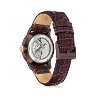 Stainless Steel Skeleton Dial & Leather StrapAutomatic Watch KCWGE2122404