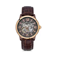 Stainless Steel Skeleton Dial & Leather StrapAutomatic Watch KCWGE2122404