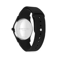 Modern Classic Ion-Plated Stainless Steel & Silicone Strap Analog Watch​KCWGM2122601