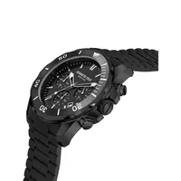 Black Ion-Plated Stainless Steel & Link Bracelet Chronograph Watch​ KCWGO2105002