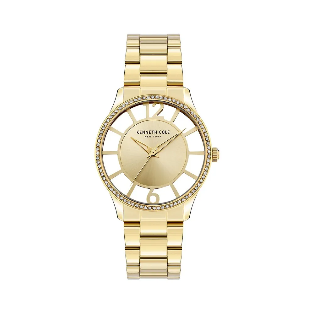 Modern Classic Goldtone Stainless Steel Bracelet Watch​ KCWLG2105602