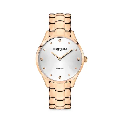 Modern Classic Stainless Steel Goldtone Strap Bracelet Watch KCWLG2125901