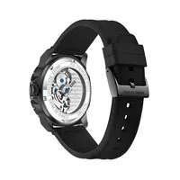 Ionic Plated Stainless Steel & Black Silicone Strap Automatic Watch KCWGR2217401