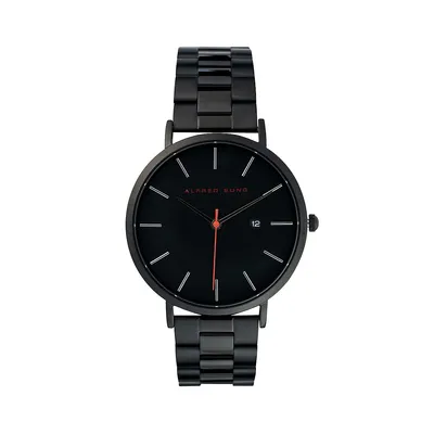 Black Ion-Plated Stainless Steel Bracelet Watch ASM0018