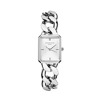 Studio Silvertone Curb Chain Bracelet Analog Watch SWSSS-O56