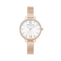 Rose Goldtone Mesh Bracelet Watch BAWLG0001201