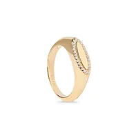 Essentials 18K Goldplated Sterling Silver Lace Stamp Ring