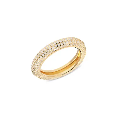 Essentials 18K Goldplated & Sterling Silver King Gold Ring