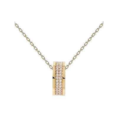 Essentials Atlas 18K Goldplated Sterling Silver & White Zirconia Necklace
