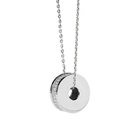 Essentials Atlas Sterling Silver & White Zirconia Necklace