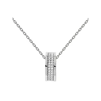 Essentials Atlas Sterling Silver & White Zirconia Necklace