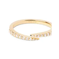 Embrace 18K Goldplated Sterling Silver & Cubic Zirconia Ring