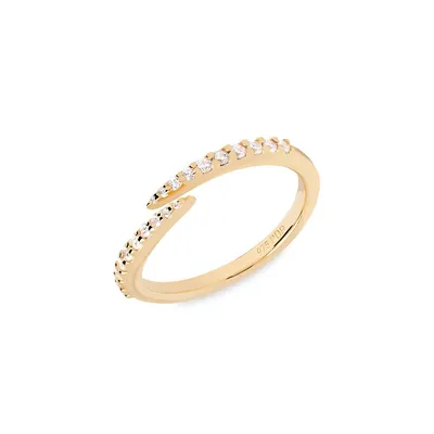 Embrace 18K Goldplated Sterling Silver & Cubic Zirconia Ring