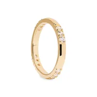 Fabi 18K Goldplated Sterling Silver & Cubic Zirconia Ring