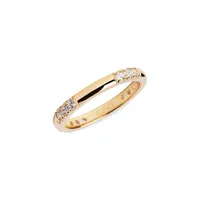 Fabi 18K Goldplated Sterling Silver & Cubic Zirconia Ring