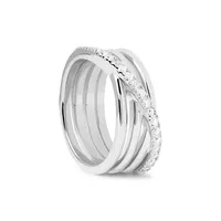 Essentials Sterling Silver & Cubic Zirconia Cruise Ring