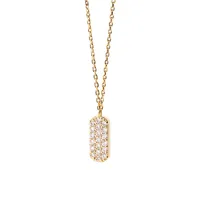 18K Goldplated Sterling Silver & White Zirconia Icy Pendant Necklace