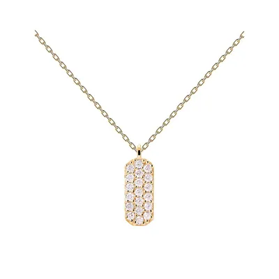 18K Goldplated Sterling Silver & White Zirconia Icy Pendant Necklace