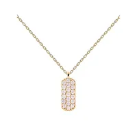 18K Goldplated Sterling Silver & White Zirconia Icy Pendant Necklace