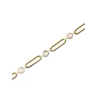 18K Goldplated Sterling Silver & White Zirconia Chain Necklace - 16MM
