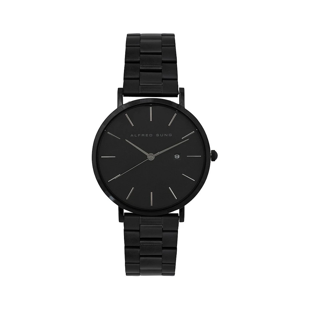 Black Stainless Steel Bracelet Watch ​ASM-0031