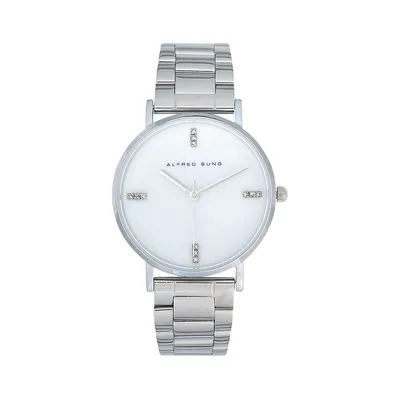 Stainless Steel & Mother-Of-Pearl Dial Bracelet Watch ASM-0047