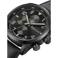 Henniker Ionic-Plated Stainless Steel & Leather Strap Watch ​TDWGF0009502
