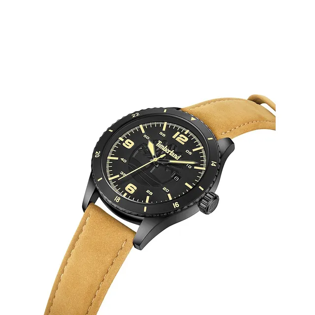 Timberland Ashmont Ionic-Plated Stainless Steel & Leather Strap Watch ​ TDWGB0010502 | The Pen Centre