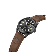 Orford Ionic-Plated Stainless Steel & Leather Strap Watch ​TDWGB0010801