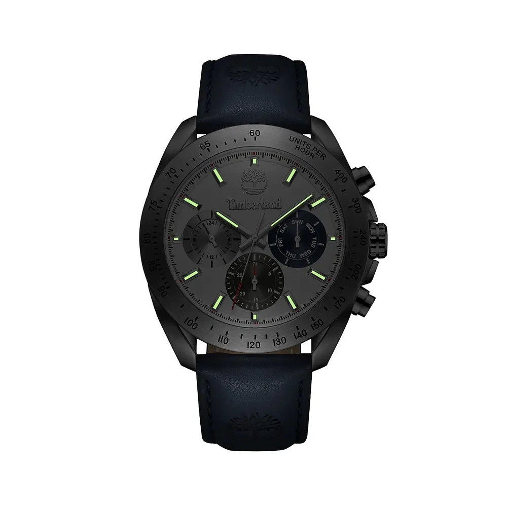 Carrigan Stainless Steel & Leather Strap Chronograph Watch ​TDWGF0009802