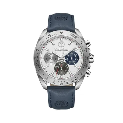 Carrigan Stainless Steel & Leather Strap Chronograph Watch ​TDWGF0009802