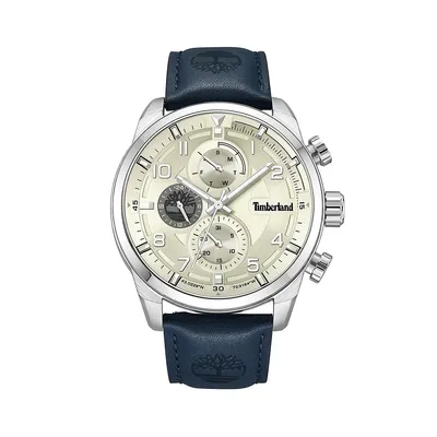 Henniker II Stainless Steel & Leather Strap Chronograph Watch​TDWGF2201105