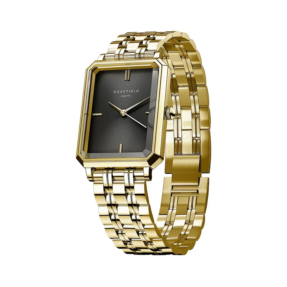 Octagon XS Black Goldtone Bracelet Watch OBGSG-O61