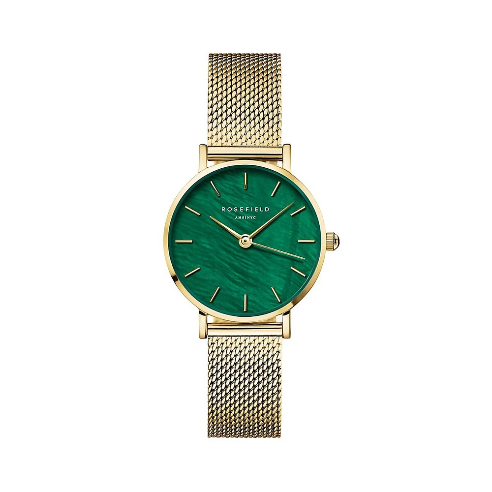 Small Edit Goldtone Stainless Steel Mesh-Strap Watch SEEGMG-SE72