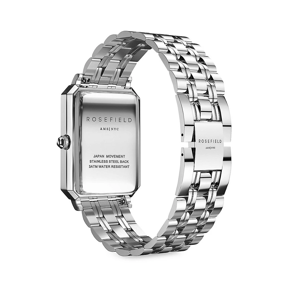 Elles Octagon Silvertone Bracelet Watch
