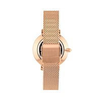 Rose Goldtone Stainless Steel & Mother-Of-Pearl Mesh Bracelet Watch ASM-0098
