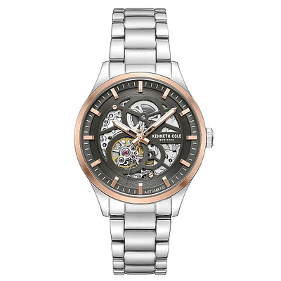 Montre-bracelet automatique en acier inoxydable ajouré KCWGY0046420