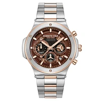 Chronograph Openwork Two-Tone Stainless Steel Bracelet Watch KCWGI0047304