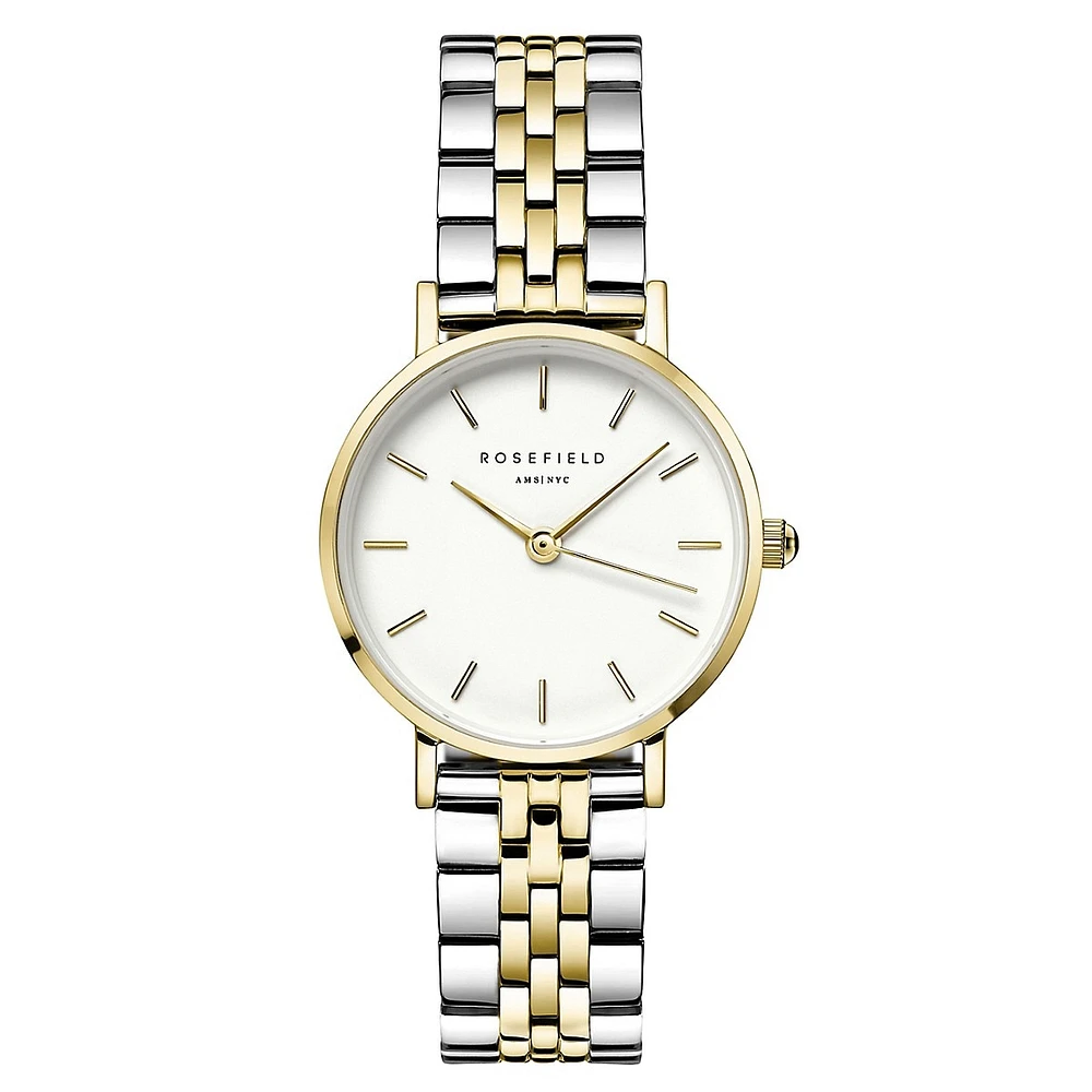 Small Edit Brass & Dutone Stainless Steel Bracelet Watch 26SGD-269B