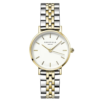 Small Edit Brass & Dutone Stainless Steel Bracelet Watch 26SGD-269B