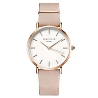 Montre West Village avec bracelet en laiton et cuir WSPR-W73B