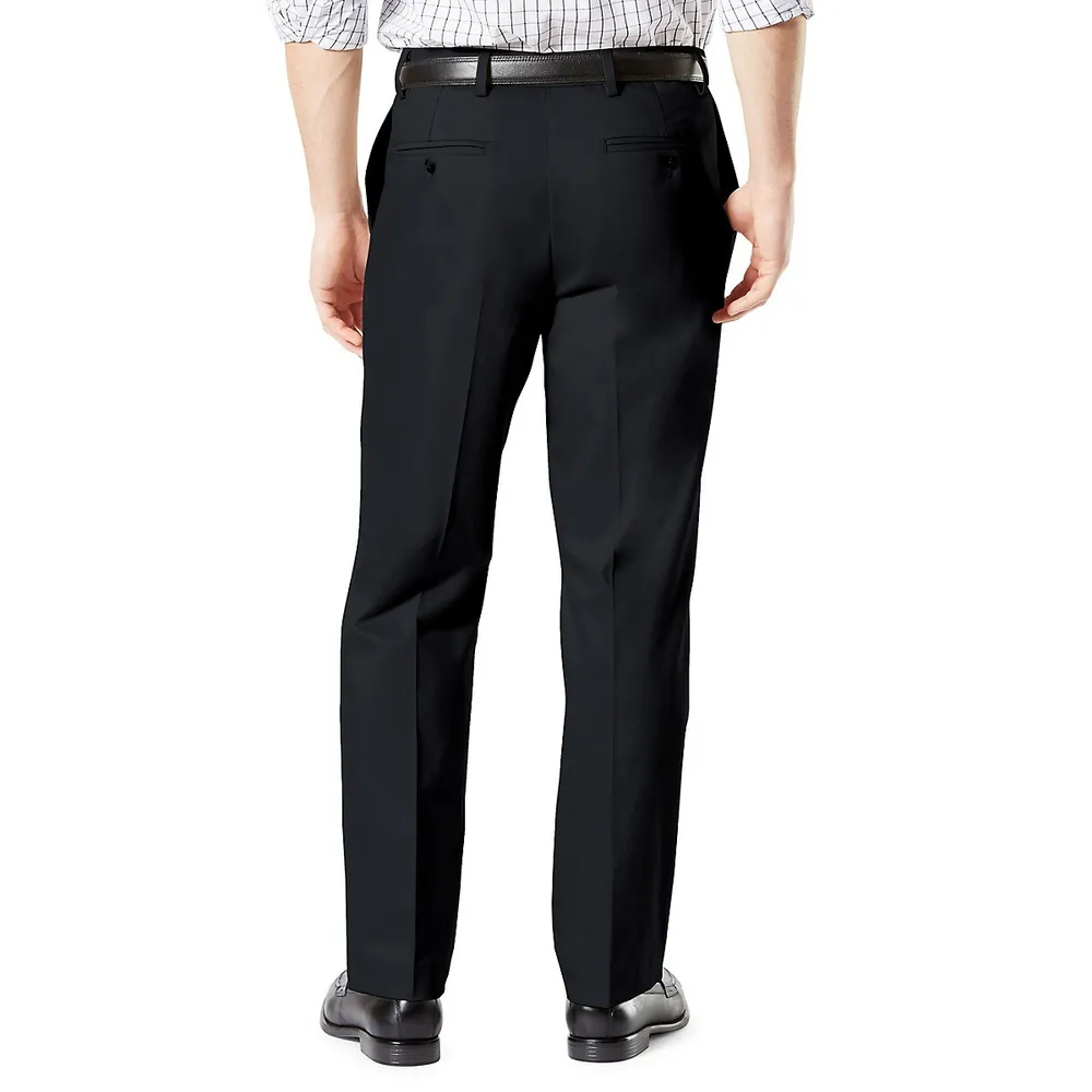 Classic Fit Pleated Signature Khaki Pants