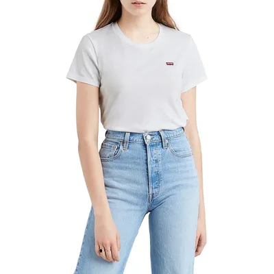 T-shirt en coton avec applique du logo Perfect