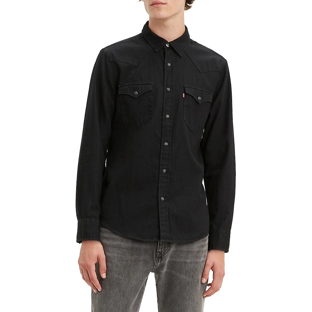 Chemise de coupe régulière style western classique