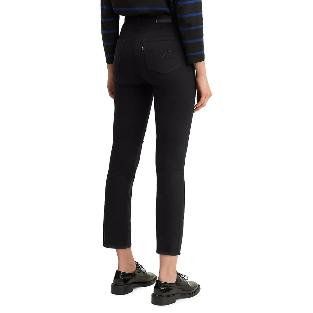 724 High-Rise Straight Cropped Jeans
