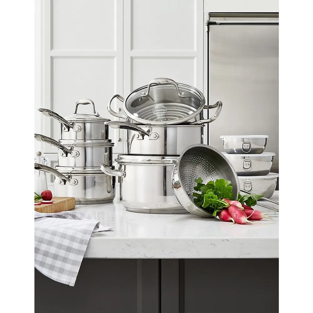 Ambiente 15-Piece Stainless Steel Cookware Set - Induction Ready