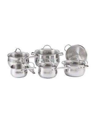 Bellissima 11-Piece 18/10 Stainless Steel Cookware Set - Induction Ready